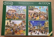 Puzzle Falcon 4 x 1000 - Pory roku w mieście - idealny