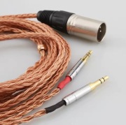 Kabel XLR na 2x3,5 mm OCC 16 RDZENI miedź grafen single crystal do HIFIMAN 