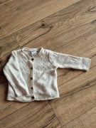 Anko Baby szary sweterek zapinany z bawełny organicznej 68
