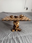 Stolik kawowy z drewna ręcznie robiony