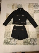 Tweedowy komplet Morgan: marynarka i spodenki gold buttons Chanel look M/L
