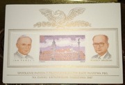 Bloczek polska 1987 Jan Paweł II  Jaruzelski