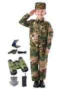 Kostium przebranie strój dla chłopca żołnierz wojskowy roz 130 na 7-8 lat