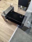 Ława szklana+2 pufy 