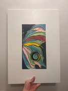 Ręcznie malowany– „Skrzydło Motyla” – kolorowa abstrakcja, unikat handmade