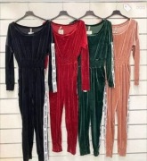 kombinezon welur zielony