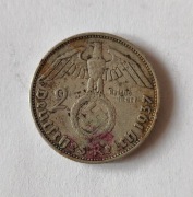 Moneta 2 MARKI z 1938 J HINDENBURG SREBRO