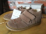 MRUGAŁA skórzane BOTKI frędzle INDIAN SUMMER zamsz r. 25 NOWE