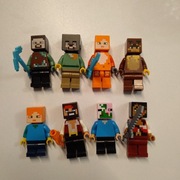 Lego MineCraft 8szt figurek oryginalnych + akcesoria