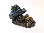 Ozdoba Dekoracja do Akwarium NOWA - Wrak Statek szer 14cm