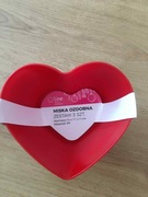 miska ozdobna 3 sztuki wymiary 14/11/7 cm czerwone serce plastik