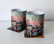 Kubki i podkładki Japoński pejzaż Utagawa Hiroshige 