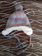 Zimowa ocieplana czapka dziewczęca 56cm z pomponem