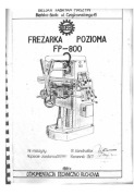 Frezarka FP 800  DTR 