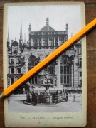 Gdańsk Dwór Artusa fontanna Neptun foto gabinetowe 1881 rok