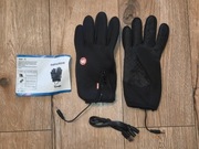 Rękawiczki rowerowe M, wiatroodporne, podgrzewane elektryczne