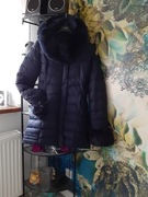 Cieplutka granatowa kurtka z kapturem L