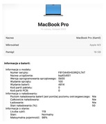 MacBook Pro 14" M3, 16GB RAM, 512GB SSD, bateria 98%