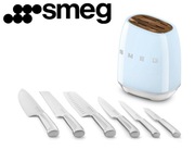 Noże kuchenne 6szt wysokiej jakości + stojak na noże błękitny