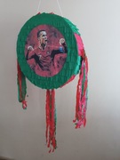 Zestaw Duża piniata piłka nożna piłkarz sport kij+imię 