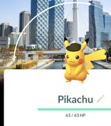 Pokemon Go Pikachu z tłem Incheon Korea Trade