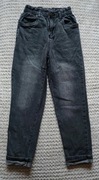 Jeansy dziecięce marki Destination na dziewczynkę ciemne szare wysoki stan