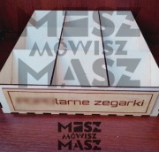 Szkatułka/organizer na zegarki 3x3 grawer dowolny napis #MiszMówiszMasz