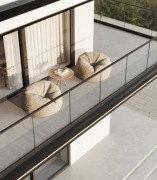 BALUSTRADA SZKLANA W PROFILU ALUMINIOWYM U * TIOMO