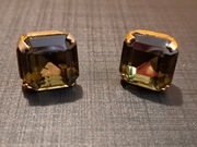 SPINKI do MANKIETÓW złote szafirowe + OPAKOWANIE na PREZENT