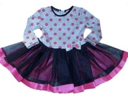 Sukienka z tiulem Mała Lady nowa r.92/98(2/3lata )WYPRZEDAZ