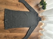 Szara ciepła sukienka tunika Zara S