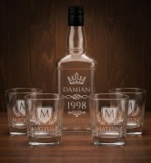 Zestaw butelka „Daniels” + 4 szklanki TWÓJ GRAWER – Wyjątkowy Prezent