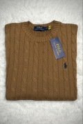 Polo Ralph Lauren sweter vintage cable knit khaki basic M unisex