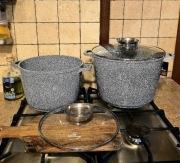 Garnki marmurowe duże 6 i 10L likwidacja magazynu 