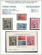 19 Olimpiada Letnia, MEKSYK, Meksyk 1968 r., 8 kart wystawowych