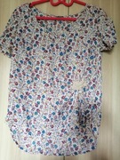 Bluzka oversize z krótkim rękawem kwiaty S/M