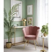 fotel muszla brudny róż 