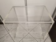 Stolik z plexi, przezroczysty-blat+2 półki