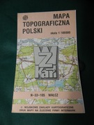 Mapa topograficzna N-33-105 Wałcz  1:100 000 WZkart