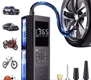 Kompresor samochodowy bezprzewodowy 150 PSI USB LED do kół roweru