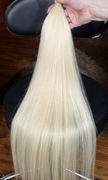 Włosy Słowiańskie dziewicze kolor blond 60 cm 97 g