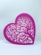 Drzewo Życia w Kształcie Serca – Dekoracja 2D na Ścianę