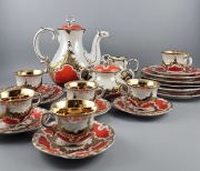 Zestaw do mokki Rococo Smoczy Steatyt Katowice Buksowicz stan idealny!