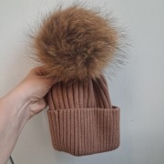 Camel czapka zimowa jenot naturalny