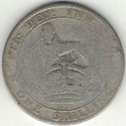 Wielka Brytania 1 szyling shilling 1922 - 23,59 mm - srebro Ag - nr 2