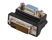 Adapter 90° DVI-I 24+5 do VGA(D-SUB) dla monitorów konventer, przejści