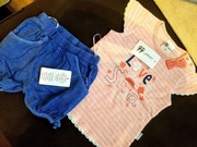 Komplet lato spodenki+bluzka Gelati Girls 80 NOWY