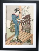 Piękna gejsza   -  drzeworyt japoński 