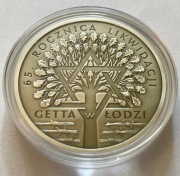 Moneta 20 zł - 65. rocznica likwidacji getta w łodzi 2009r