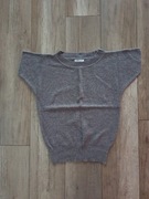 Sweter damski z krótkim rękawem bawełna brązowy roz S/M